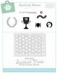 新品☆Papertrey Ink PTI 復刻版 Ancient Rome クリアスタンプとカッティングダイのセット ペーパートレイインク