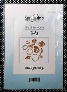 新品☆Spellbinders Die of the Month July18 カッティングダイ10個セット カードメイキング ペイズリー フラワー 葉 蔦