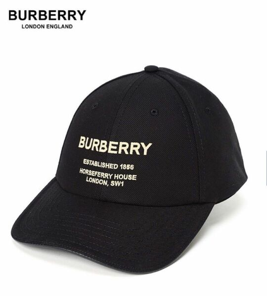 【正規品】バーバリー メンズ レディース キャップ ブランド 帽子 ベースボールキャップ ホースフェリーモチーフ ロゴ 
