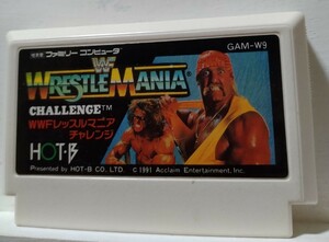 【端子清掃済】FC　WWF レッスルマニア チャレンジ　(WF WRESTLE MANIA CHALLENGE)　ファミコンソフト