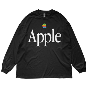 XL アップル レインボー APPLE ロンT 黒 ロングスリーブ 野村訓市