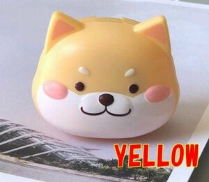 [ free shipping ] contact lens case * mirror attaching box * tweezers * absorption stick attaching * lovely . dog type * yellow * yellow color * pretty 