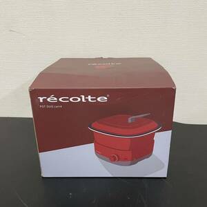 recolte POT DUO carre RPD-4 レコルト ポットデュオ キャレ 卓上電気小鍋 レッド 未使用 