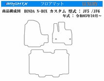 フロアマット ホンダ 新型 N-BOX カスタム 型式 : JF5 / JF6 令和05年10月～ 専用樹脂リンク 日本製品 カラー ループ【ブラック】_画像2