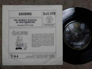 Grimms-The Womble Bashers Of Walthamstow★英プロモ・オンリー美盤 7”/マト1/Neil Innes/Bonzo Dog Band