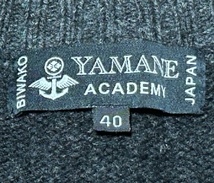 未使用エヴィスEVISU/YAMANE ACADEMY 山根アカデミー★アンカー＆家紋刺繍入りニットベスト★インディゴブルーｘチャコール★40_画像5