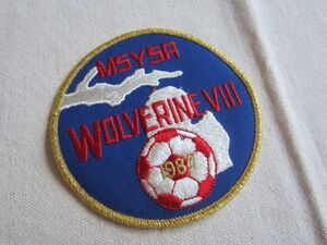 ビンテージ 80s サッカー サッカーボール MSYSA WOLVERINE VILL 1987年 ワッペン/パッチ スポーツ カスタム ユニフォーム 244