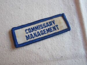 ビンテージ COMMISSARY MANAGEMENT コミッサリー マネージメント ワッペン/パッチ 企業 USA 古着 ミリタリー アメカジ ワークシャツ 255