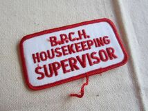 ビンテージ B.P.C.H. HOUSEKEEPING SUPERVISOR ハウスキーピング スーパーバイザー ワッペン/パッチ 企業 USA 古着 アメカジ 255_画像1