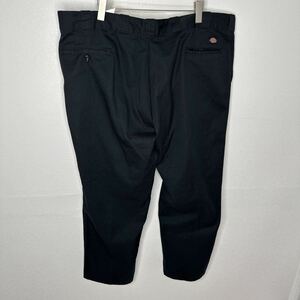 脅威の46インチ■ブラック■ビッグサイズ【Dickies/ディッキーズ】 VINTAGE 90s〜00sTHE ORIGINAL ワイドチノパンツ TCツイル ダボ履き 707