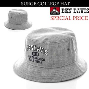 BEN DAVIS【新品・未使用】SURGE COLLEGE HATカレッジロゴ風刺繍のハット