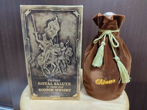 未開栓 CHIVAS ROYAL SALUTE 21年 スコッチ ウイスキー シーバス　ロイヤル　サリュー 古酒