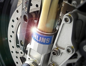 【2枚】【ブルー】純正 オーリンズ OHLINS リアサス用クリアステッカー リアショック /　正規輸入品 青