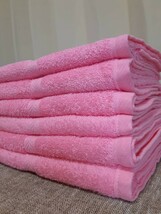 【泉州タオル】【新品未使用】800匁ピンクバスタオルセット2枚組 しっかり吸水 ふわふわ質感 新品タオル タオルまとめて_画像5