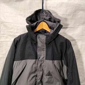 NIKE ACG ナイロン フリース　CLIMA-FIT マウンテンパーカ　mountain parka 90年代 ブラック　グレー　4ポケット ガイド　black grey 90's