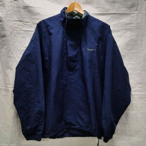 NIKE GOLF storm fit nylon pullover jacket　ナイキ　ゴルフ ストーム　フィット　ナイロン　プルオーバー　ジャケット　90's ネイビー　