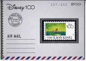 2023 EPOCH PREMIER EDITION DISNEY創設100周年 THE LION KING ライオンキング メモラビリアスタンプカード (/250)