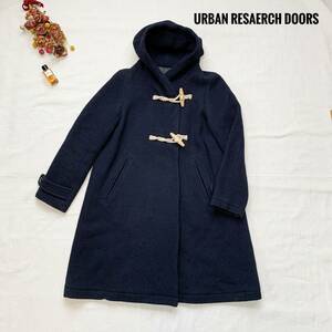  carefuly selected * rare standard dressing up! Urban Research door z duffle coat navy size 1