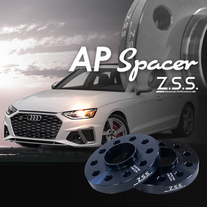 Z.S.S. AP アウディ RS5 RS6 19ｍｍ スペーサー 5穴 5H PCD112 ハブ径φ66.6 純正ホイール用 R13球面ボルト付き A4 A6 Audi 黒 20mm ZSSの画像6