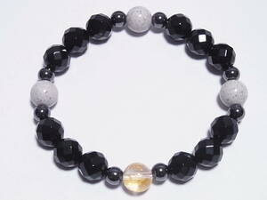  7 .. character north . stone × black * onyx ( cut )× magnetism hema tight inside surroundings approximately 18cm 20cm selection possibility stretch * bracele ( flexible )