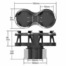 【現品限り】 車用ドリンクホルダー 2つカップスタンド YｕｒａYｕｒａ カップホルダー＆ａｍｐ；スマホホルダー収納 2ｉｎ1_画像3