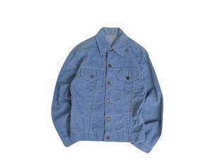 良色 70s USA製 Levi's 70505 1512 コーデュロイ トラッカー ジャケット 白タブ サックスブルー リーバイス ビンテージ ジージャン R060102