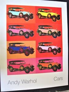 1986年当時物！Andy Warhol 「　Cars　」 アンディ ウォーホル　メルセデス ベンツ　アートポスター　80'sヴィンテージ④ 
