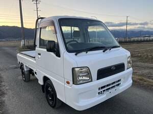 スバル　サンバートラック/グレードTB/LE-TT2/5MT/ELシフト/4WD/タイミングベルト WP交換済み/AC/パワステ/車検２年付き/平成１７年式/