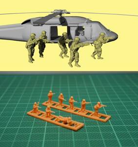 1/144 未組立 USA Delta Force in action (fine detail) Resin Kit (S2995)