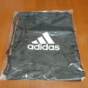 新品　未開封　アディダス　adidas　ナップサック　リュック　シューズケース　黒　ブラック　シューズバッグ　巾着　ジムバッグ