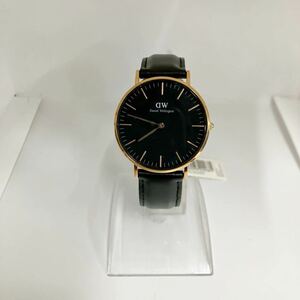 【電池切れ美品】ダニエルウェリントン Daniel Wellington classic Sheffieldローズゴールドブラック DW00100139 腕時計