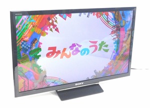 H446Hちょる　SONY　液晶テレビ　KJ-24W450E　24V型　20年製　動作確認済　リモコン付き　B-CASカード付　家電　ソニー　ブラビア　小型