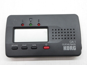 d80061-rj 【送料280円】中古品★KORG チューナー GA-1 コルグ ベース ギター クロマチックチューナー 黒 ブラック [091-240126]