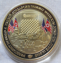 アメリカ トランプ大統領 北朝鮮 金正恩 米朝会談 記念コイン 3枚セット 金貨 記念金メダル 24KGP 2018年 シンガポール 24金P_画像6