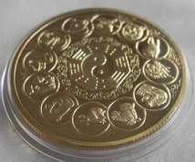 龍と干支 記念メダル コレクションコイン 24KP 1oz 1オンス 金貨 日本 中国 十二支 プレゼント 縁起物 ボールマーカー_画像4