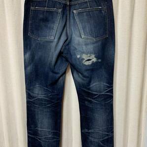 名作 WTAPS 15AW BLUES SKINNY TRASH TROUSERS COTTON. DENIM PANTS 152GWDT-PTM03 リペア ダメージ デニムパンツ ダブルタップス サイズMの画像2