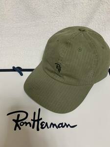 RON HERMAN California RHロゴ 刺繍 Herringbone Twill Cap ロンハーマン RHC キャップ カーキ オリーブ