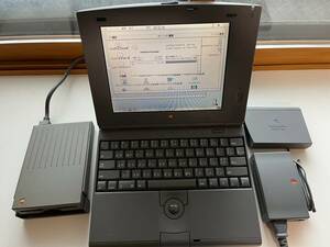 Apple PowerBook Duo 2300c (トラックボール改造 メモリー20M HDD 4GB) 難あり MiniDock, FDD, 予備バッテリーセット
