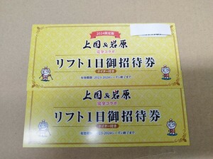 上越国際スキー場 岩原スキー場 リフト1日券ペア