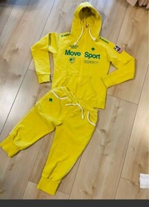 デサント MOVE SPORT ジャージ　レディース セットアップ sizeL イエロー