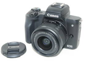 ★美品★Canon キャノン EOS Kiss M EF-M 15-45mm IS STM レンズキット ブラック♪①