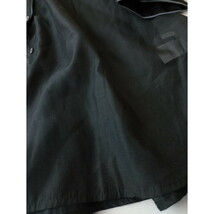 クラシカルエルフ「シンプル＆おしゃれに着こなせる♪」パイピング シアー バンドカラー ビッグシャツ XL 黒 ブラック (63S+5813)_画像3