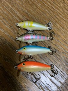 美品 RAPALA ラパラ CD-4 COUNTDOWN MINNOW カウントダウン ミノー ( 40㎜ ) シンキング 4個セット売り。バス 管釣り エリア トラウト ②