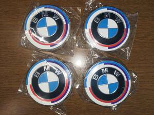 【未使用品！】BMW 50周年記念 Motorsport クラシック エンブレム ホイール センターキャップ（68mm） 4個セット