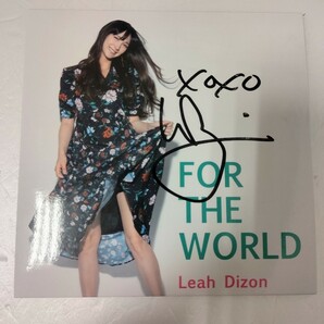 【直筆サイン入りCDジャケット】リア・ディゾンさん『FOR THE WORLD』 Leah Dizon フォーザワールドの画像1