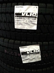 ブリヂストン VL10 195/80R15 107/105N 新品未使用 4本セット送料無料