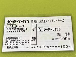 シーチャリオット　2005年京成盃グランドマイラーズ　旧型単勝馬券　現地