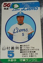 タカラプロ野球カードゲーム昭和５６年度西武ライオンズ 山村義則_画像1