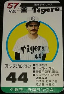 タカラプロ野球カードゲーム昭和５７年度阪神タイガース ジョンストン