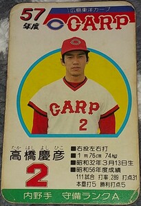 タカラプロ野球カードゲーム昭和５７年度広島東洋カープ 高橋慶彦
